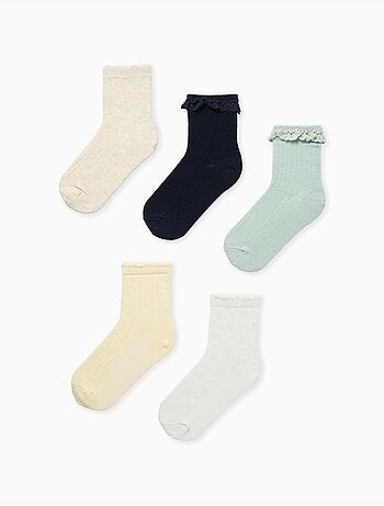 Lot de 5 paires de chaussettes variées