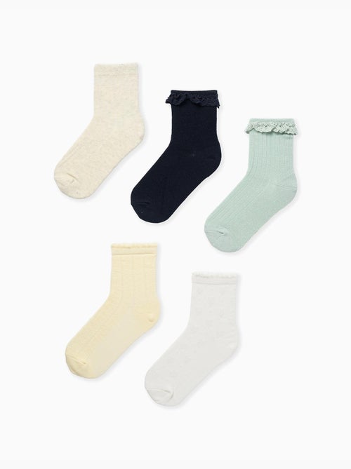 Lot de 5 paires de chaussettes variées - Kiabi