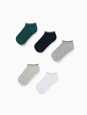 Lot de 5 paires de socquettes à rayures