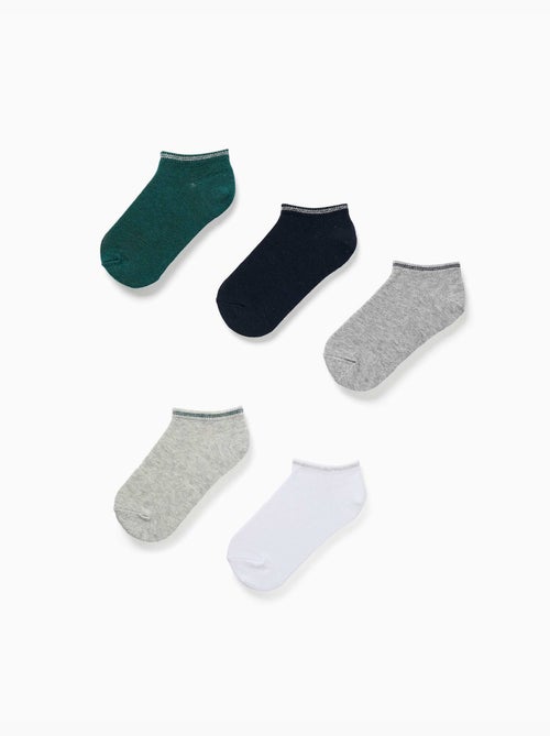 Lot de 5 paires de socquettes à rayures - Kiabi Lot de 5 paires de socquettes à rayures - Kiabi