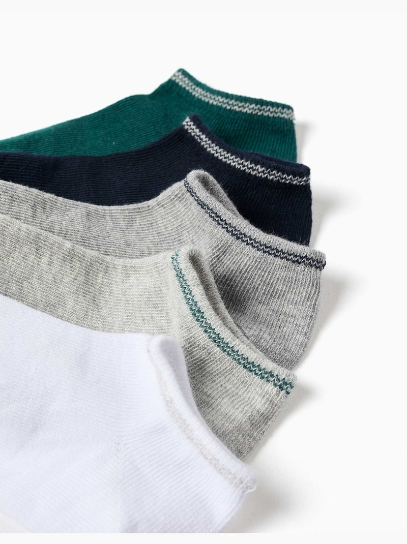 Lot de 5 paires de socquettes à rayures Multicolore - Kiabi