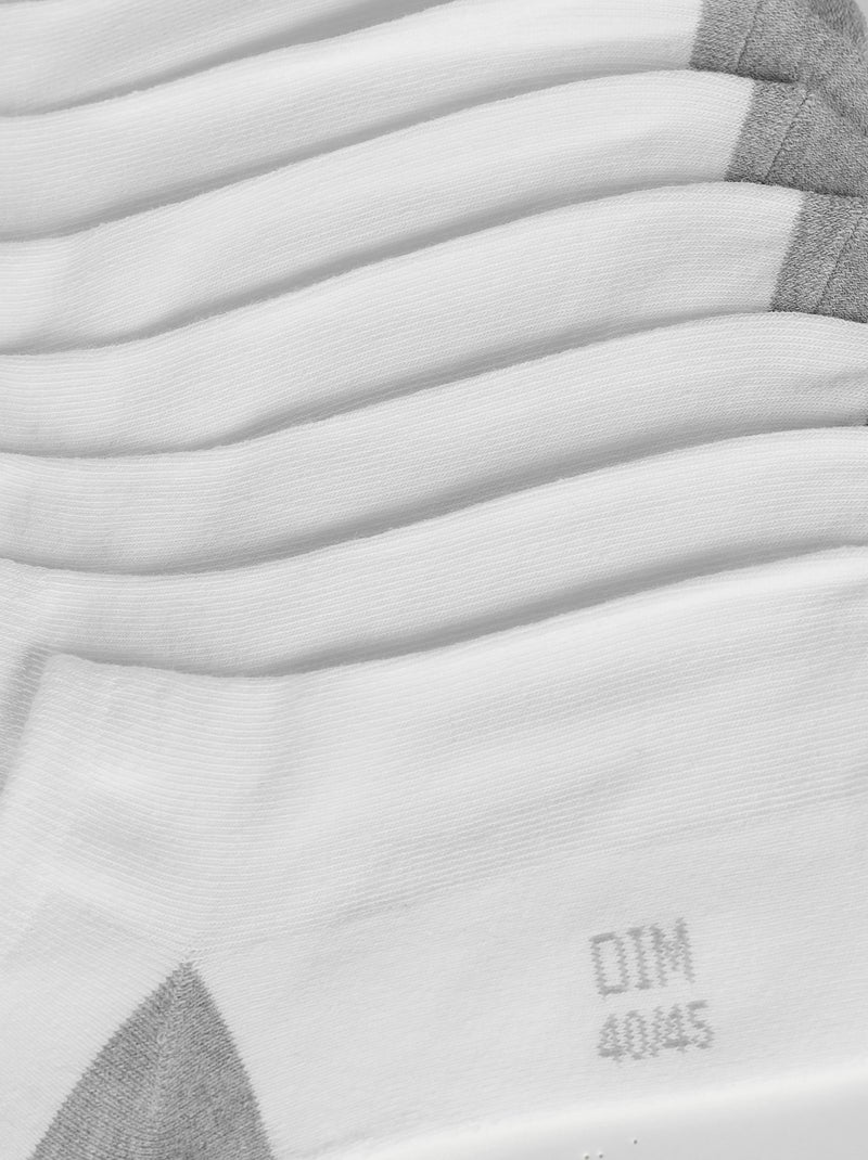 Lot de 5 paires de Socquettes EcoDim Sport Blanc - Kiabi