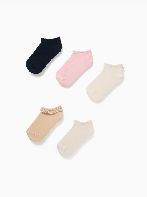 Lot de 5 paires de socquettes mixtes - Kiabi Lot de 5 paires de socquettes mixtes - Kiabi