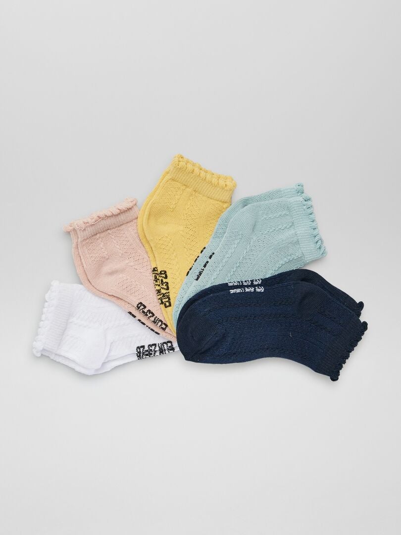 Lot de 5 paires de socquettes Multicolore - Kiabi