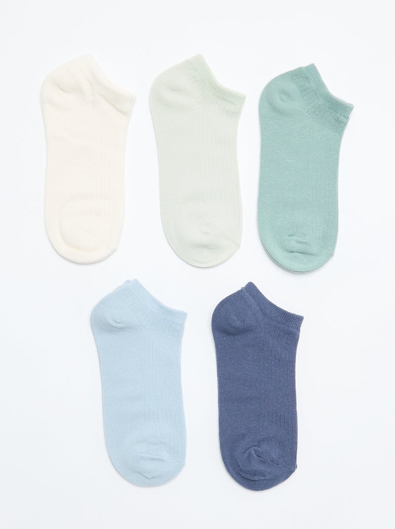 Lot de 5 paires invisibles Bleu - Kiabi
