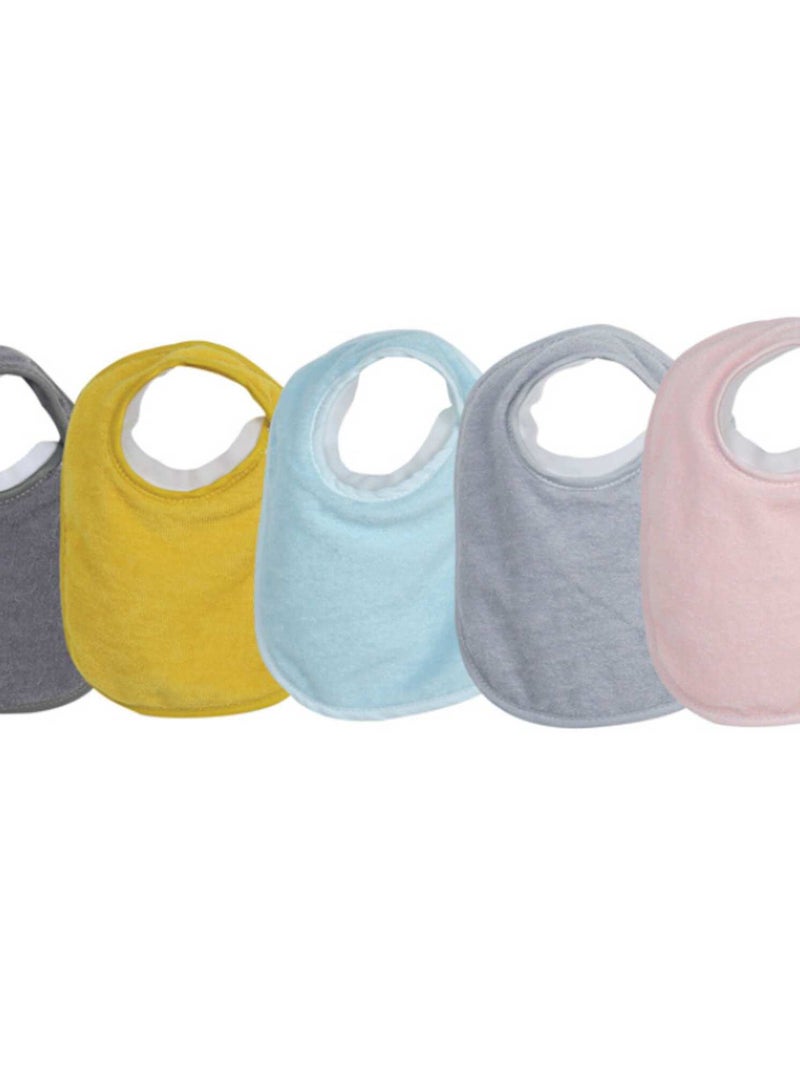 Lot De 5 Petits Bavoirs À Velcro Bib'up Multicolore - Kiabi