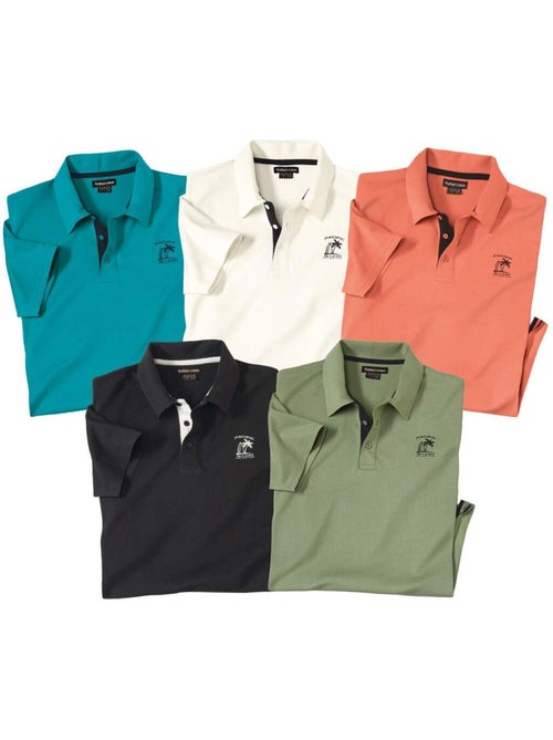 Lot de 5 polos pacific island - atlas for men - Kiabi Lot de 5 polos pacific island - atlas for men - Kiabi