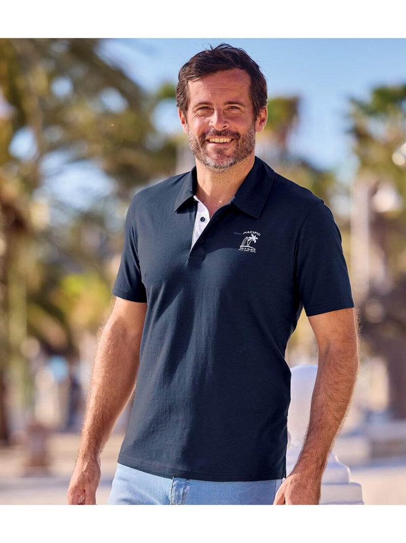 Lot de 5 Polos Pacific Island  - ATLAS FOR MEN Blanc Gris Bleu - Kiabi