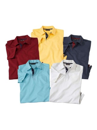Lot de 5 Polos SportWear  - ATLAS FOR MEN