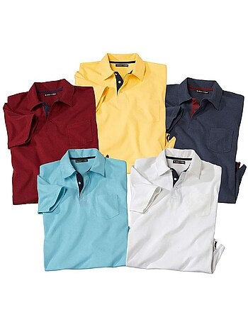 Lot de 5 polos sportwear - atlas for men