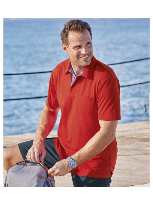 Lot de 5 Polos Unis Fantaisie   - ATLAS FOR MEN - Kiabi