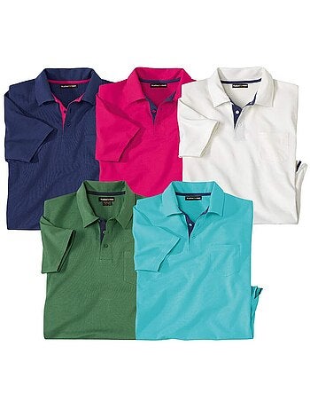 Lot de 5 polos sportwear - atlas for men
