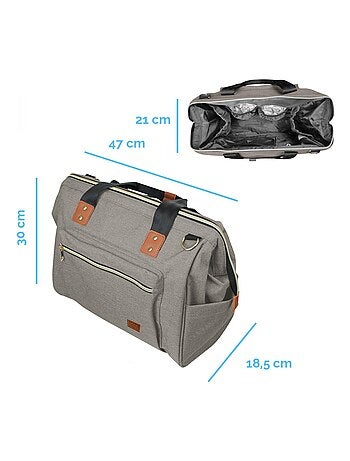 Lot de 5 sacs à langer multifonction pour bébé 12 poches avec trousse isotherme - Monsieur Bébé