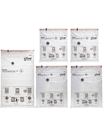 Lot de 5 sacs compresseurs air