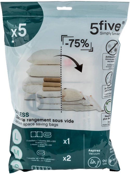 Lot de 5 sacs compresseurs air - Kiabi