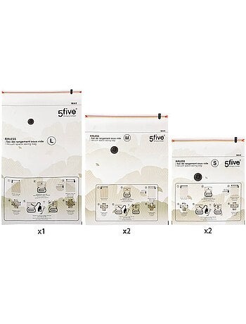 Lot de 5 sacs compresseurs airless