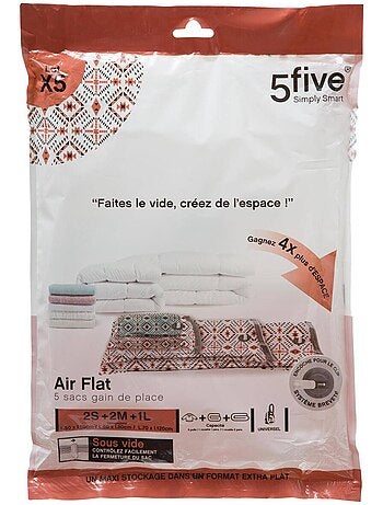 Lot de 5 sacs compresseurs d'air imprimé air flat
