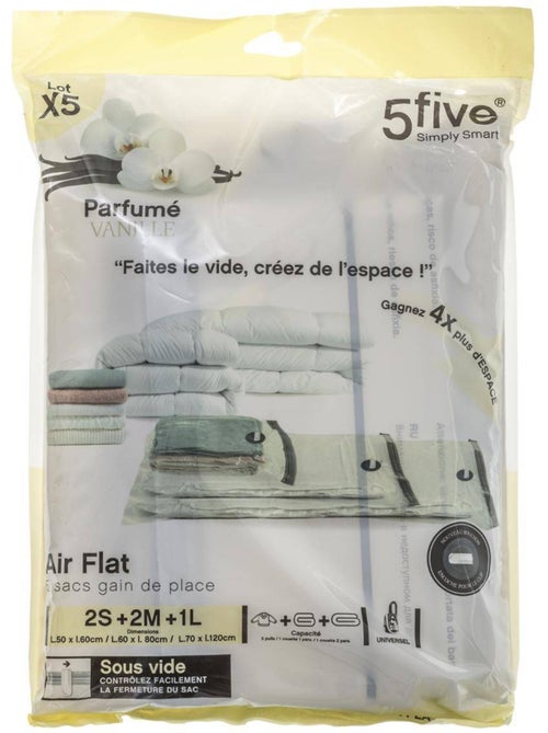 Lot de 5 sacs compresseurs d'air parfumés - Kiabi