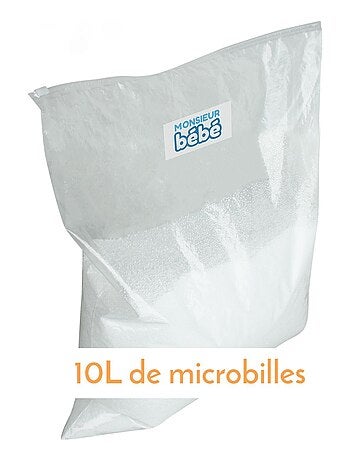 Lot de 5 sacs de recharge microbilles avec fermeture zippée - Monsieur Bébé