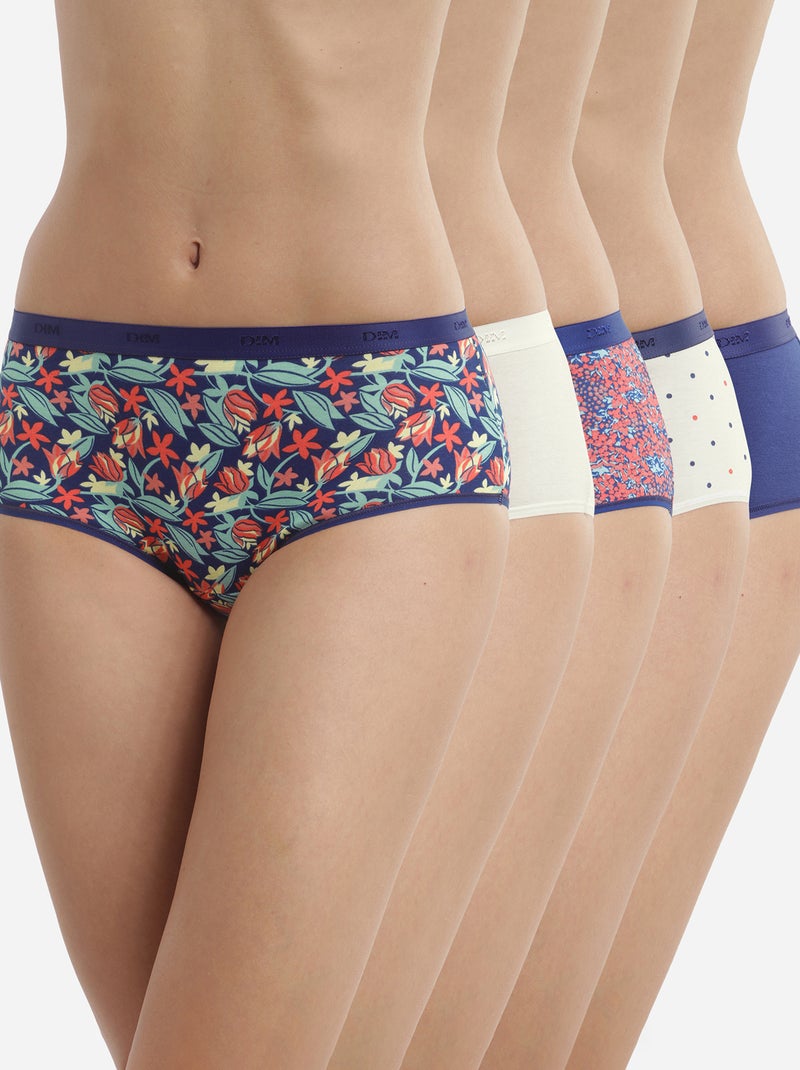 Lot de 5 shorties 'DIM pockets' Bleu - Kiabi