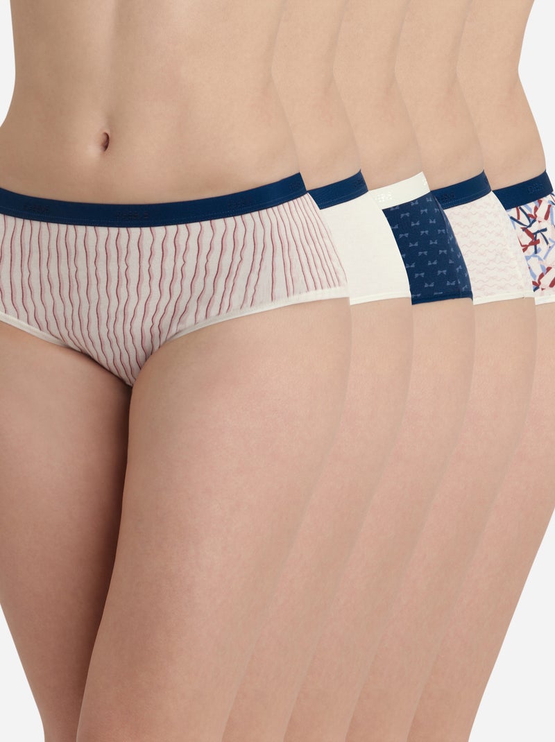 Lot de 5 Shorties Les Pockets Coton Beige chiné - Kiabi