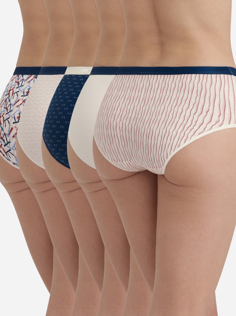 Lot de 5 Shorties Les Pockets Coton Beige chiné - Kiabi