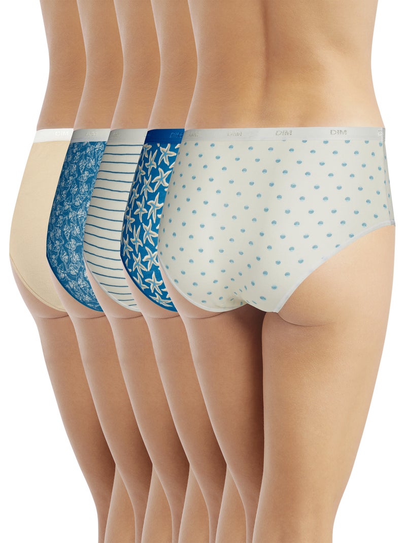 Lot de 5 Shorties Les Pockets Coton Beige sable - Kiabi