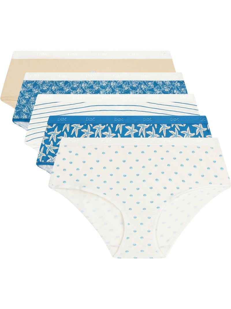Lot de 5 Shorties Les Pockets Coton Beige sable - Kiabi