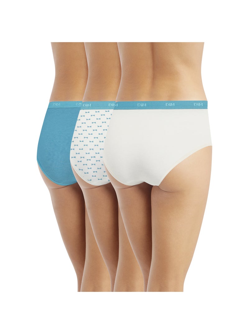 Lot de 5 Shorties Les Pockets Coton Bleu azur - Kiabi