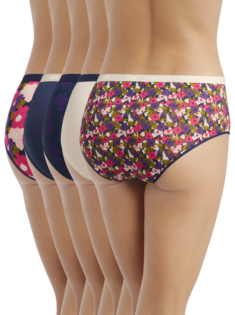 Lot de 5 Shorties Les Pockets Coton Bleu marine - Kiabi