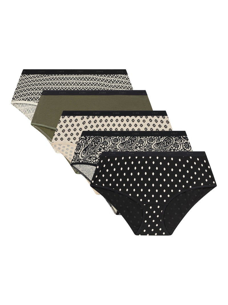 Lot de 5 Shorties Les Pockets Coton Kaki - Kiabi