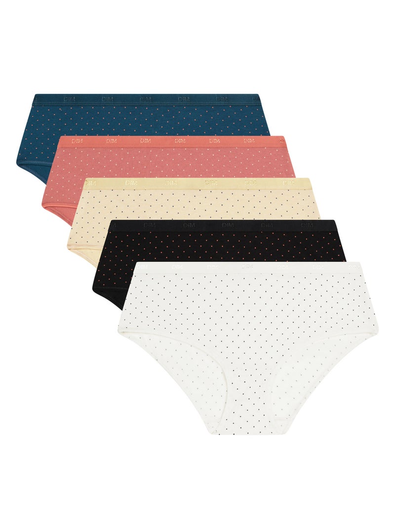 Lot de 5 Shorties Les Pockets Coton Orange - Kiabi