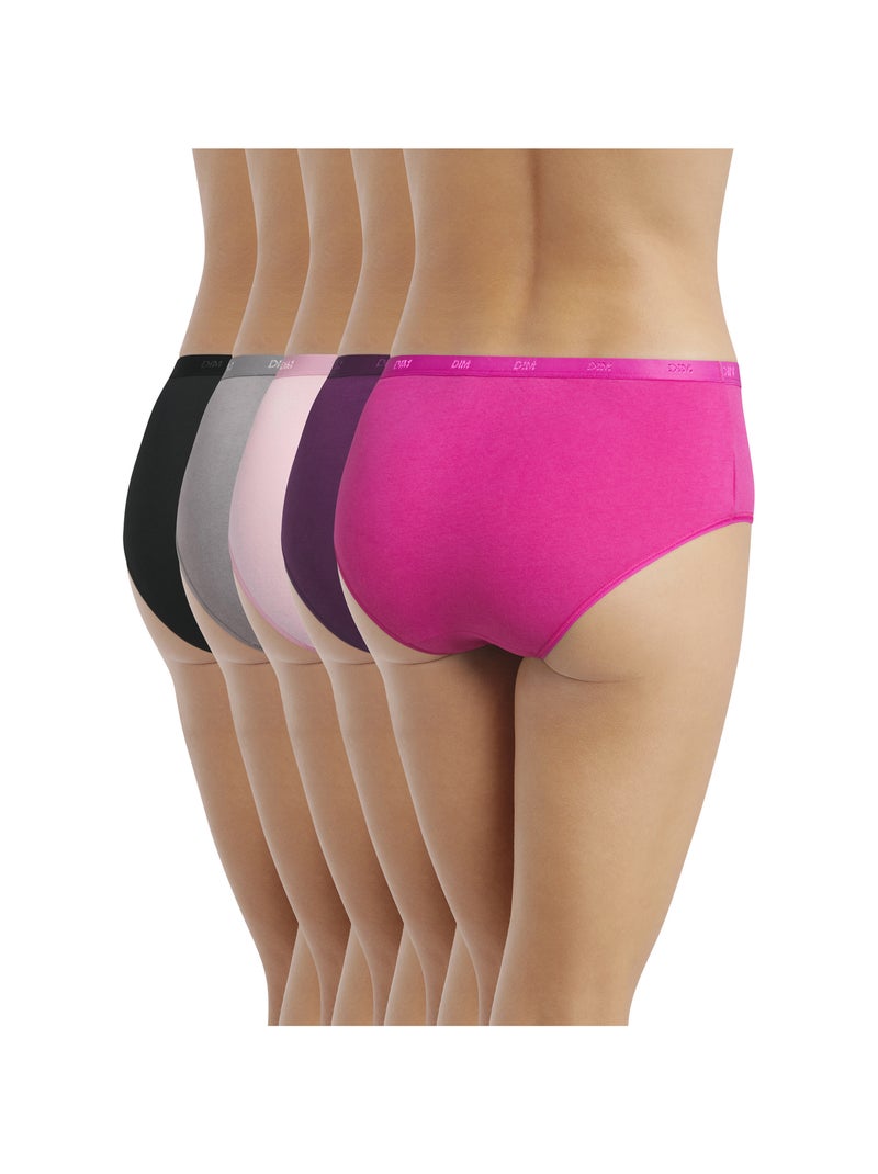 Lot de 5 Shorties Les Pockets Coton Rose fushia - Kiabi