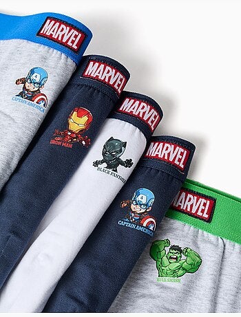 Lot de 5 slips à imprimés Avengers