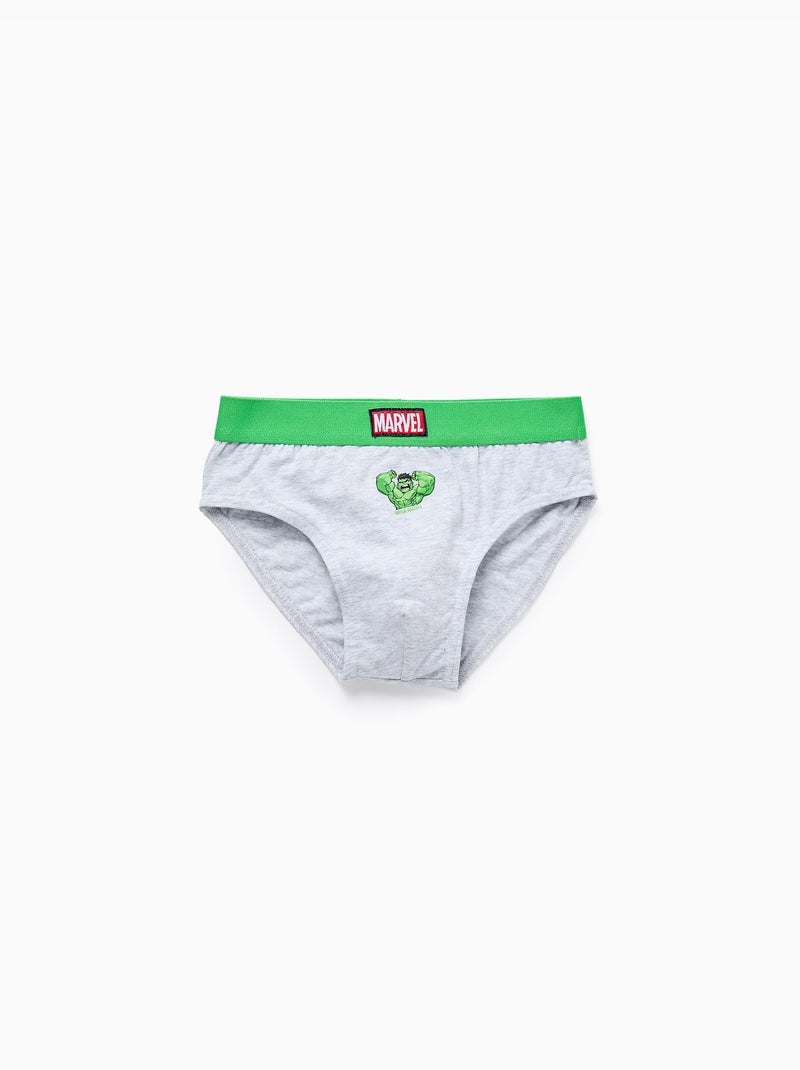 Lot de 5 slips à imprimés Avengers Blanc Gris Bleu - Kiabi