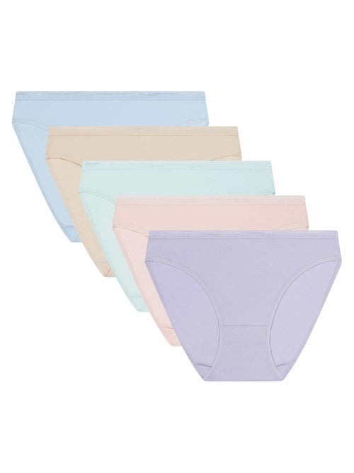Lot de 5 Slips Coton Dim x Inès de La Fressange - Kiabi