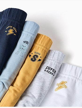 Lot de 5 slips en coton à imprimés super-héros