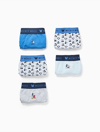 Lot de 5 slips en coton avec imprimés mickey