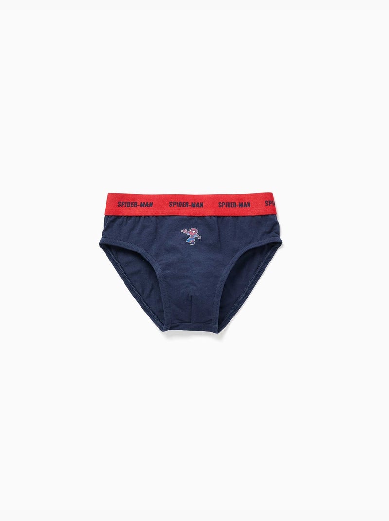 Lot de 5 slips en coton avec imprimés spider-man Gris/Bleu/Rouge/Blanc - Kiabi