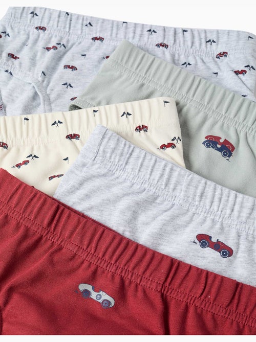 Lot de 5 slips en coton avec imprimés voitures - Kiabi