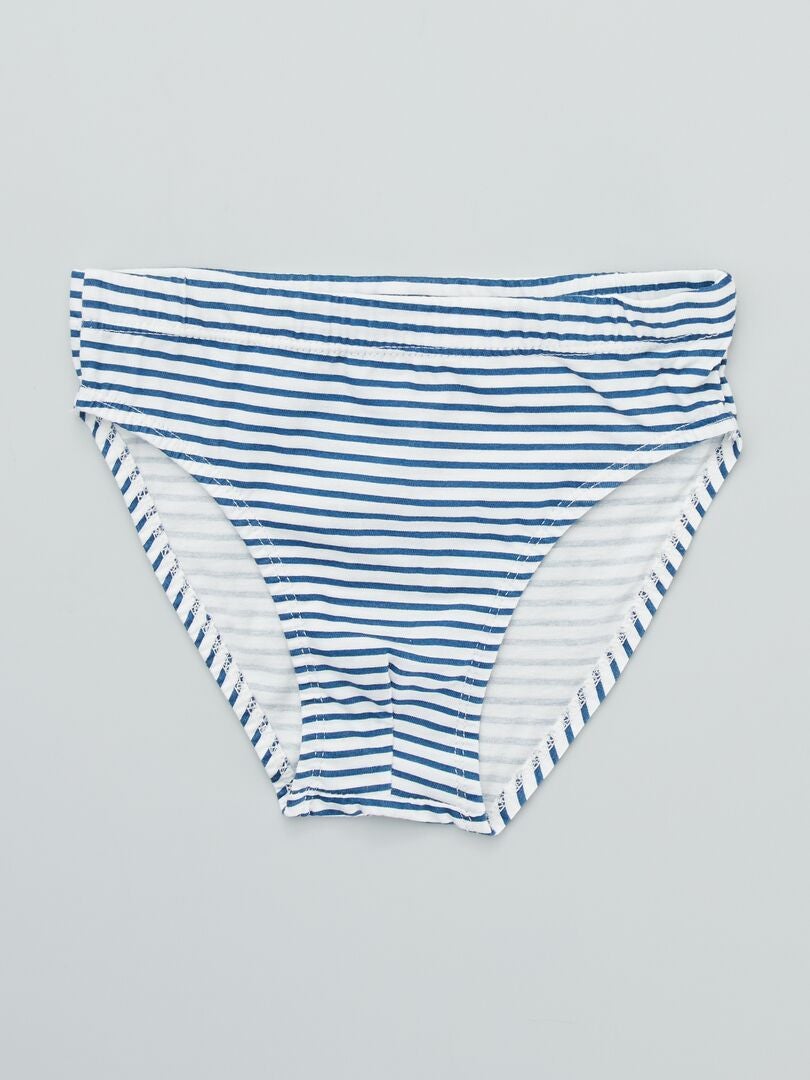 Lot de 5 slips fantaisies Gris - Kiabi