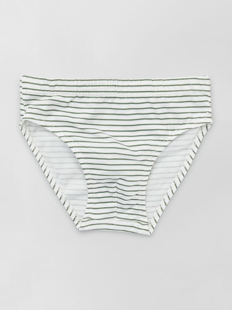 Lot de 5 slips fantaisies Vert - Kiabi