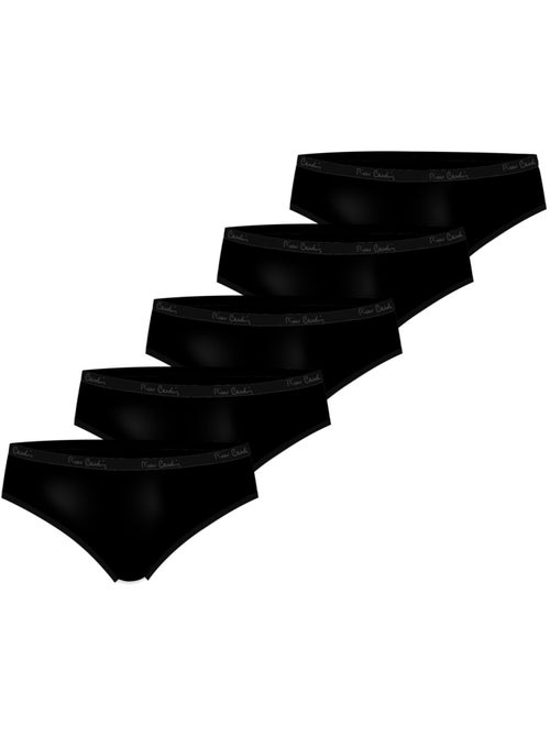 Lot de 5 slips femme en coton uni ceinture fine 2cm class pierre cardin - Kiabi Lot de 5 slips femme en coton uni ceinture fine 2cm class pierre cardin - Kiabi