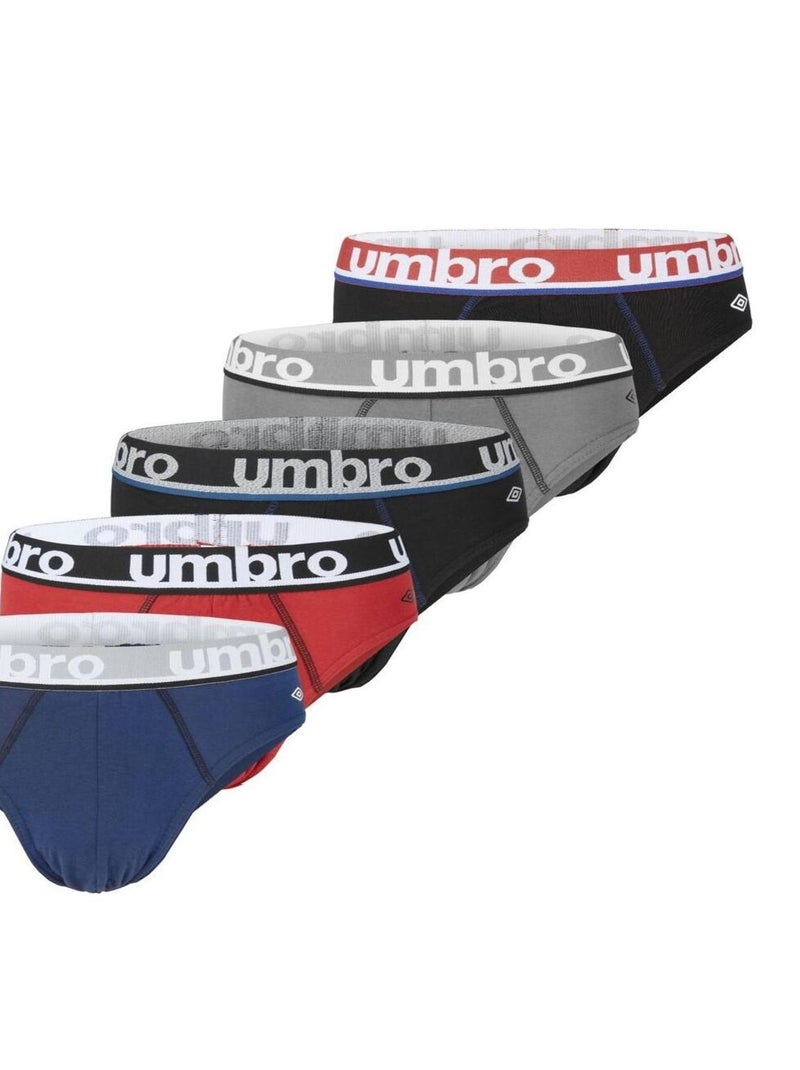 Lot de 5 Slips homme en coton Umbro Noir - Kiabi