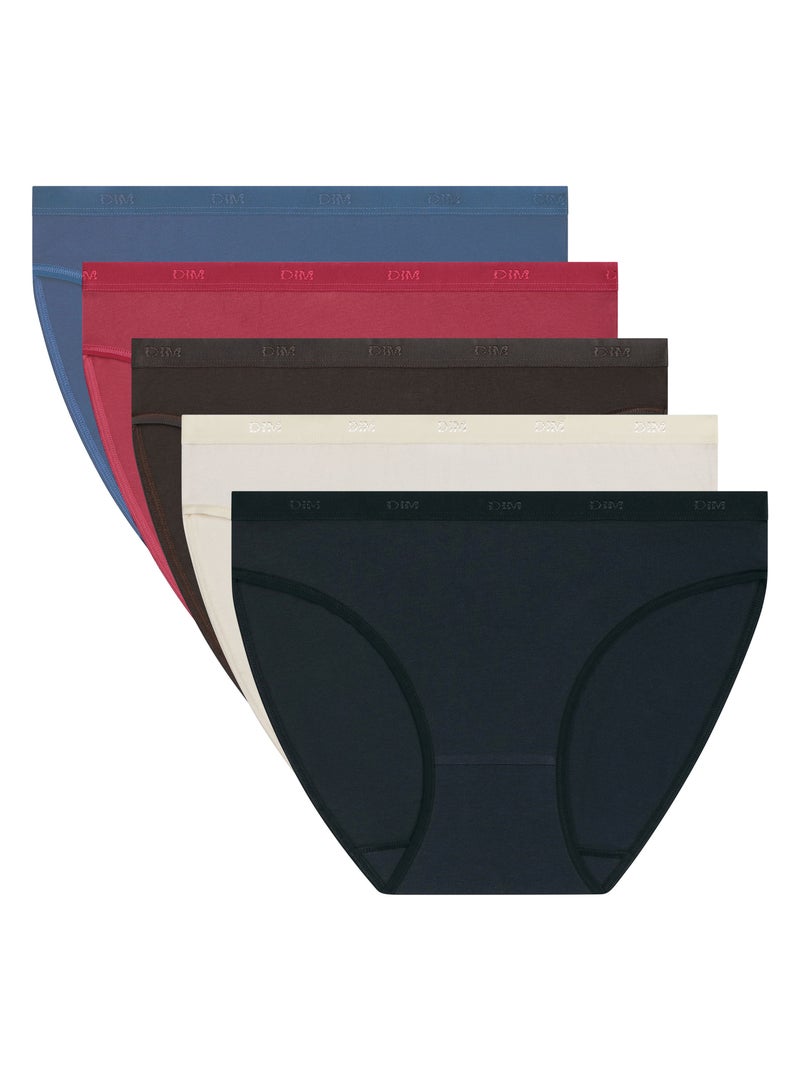 Lot de 5 Slips Les Pockets Coton Blanc cassé - Kiabi