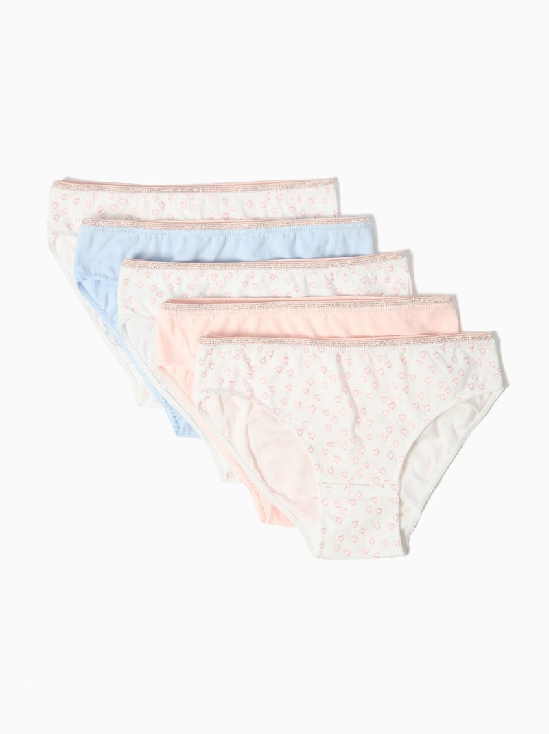 Lot de 5 slips MO Fashion Rose - Kiabi