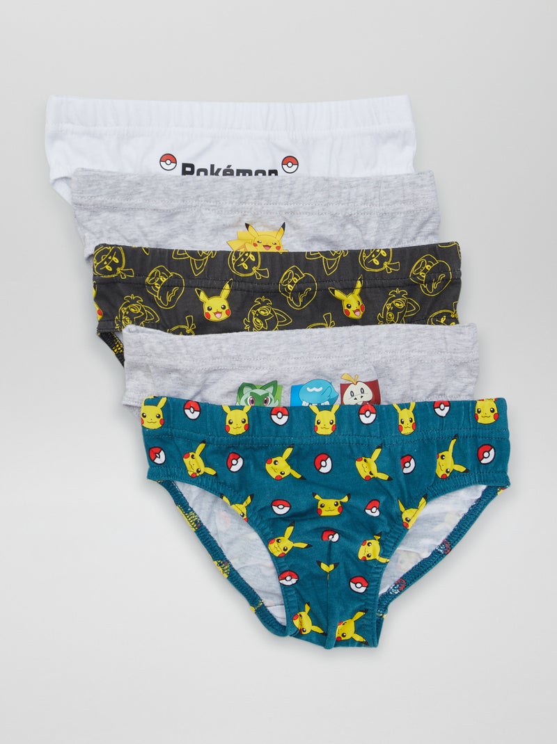 Lot de 5 slips 'Pokemon' Multi - Kiabi
