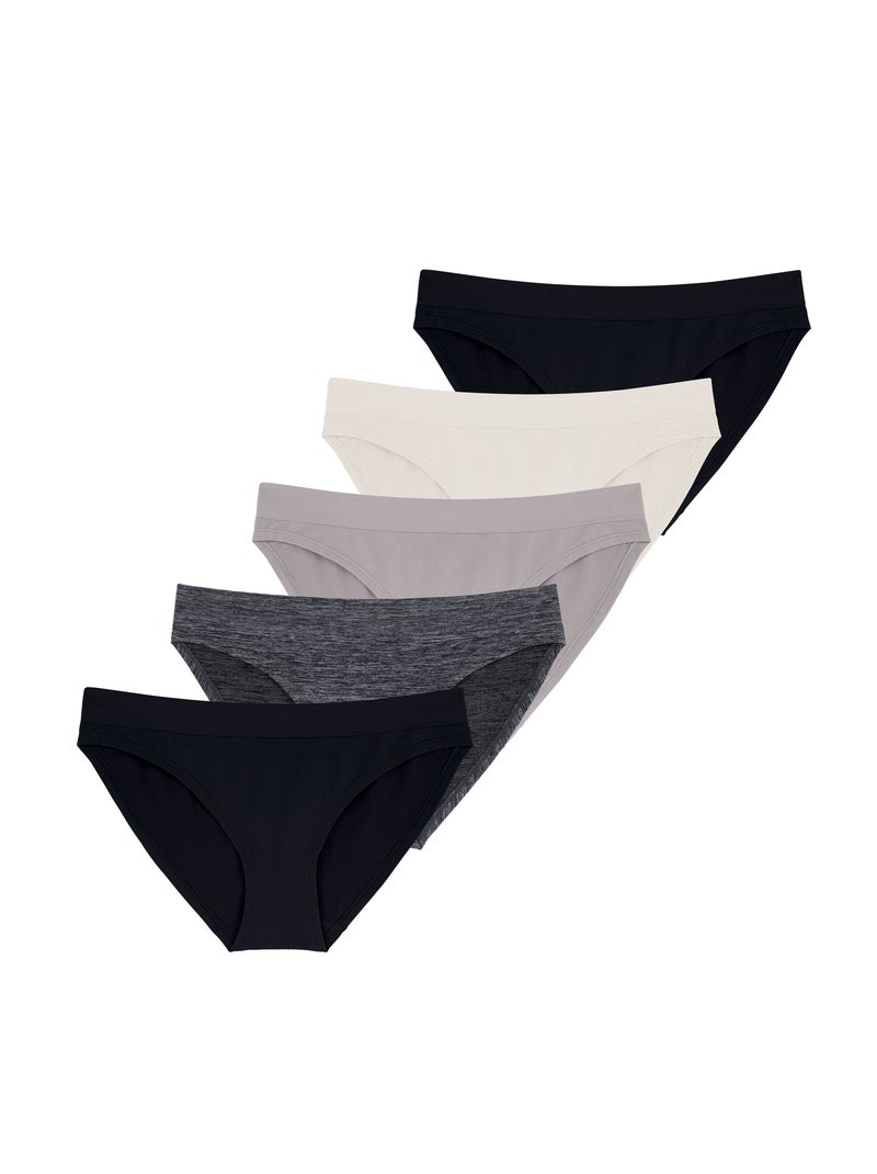 Lot de 5 slips rosanne Dorina Ivoire - Kiabi