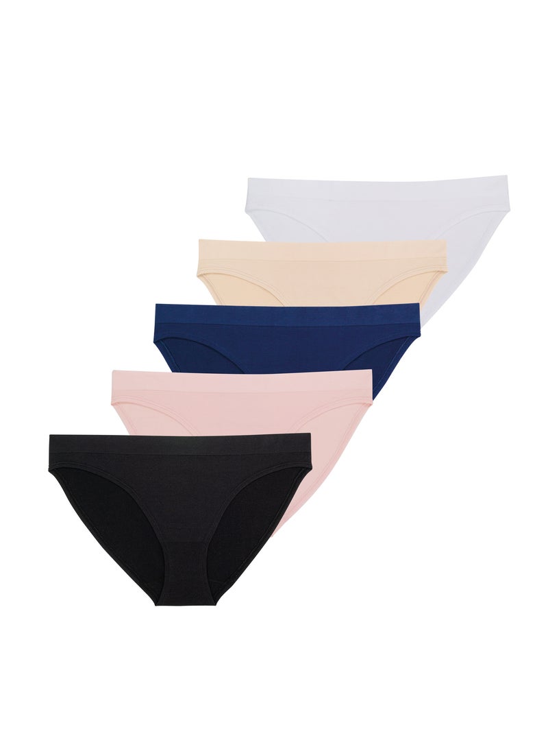 Lot de 5 slips rosanne Dorina Noir - Kiabi
