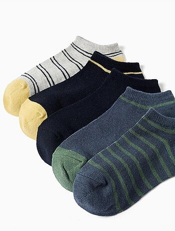 Lot de 5 socquettes avec détails contrastés